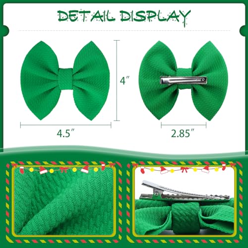 YanJie 45 Inch Christmas Hair Clips Set for Baby Girls