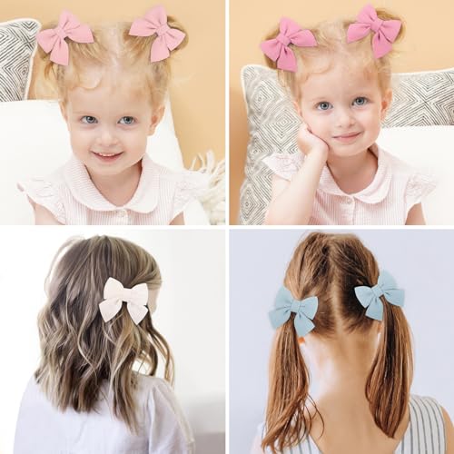 100Pcs 3 Inch Hair Bows for Girls with Alligator Clips