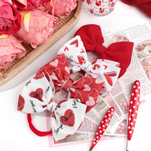 YanJie Valentine Bows for Baby Girls