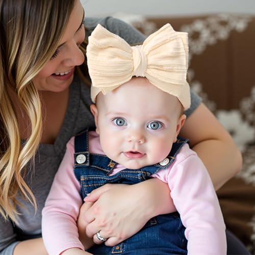 Baby Girl Bows Stretchy Double Bows Headband for Newborn and Toddlers