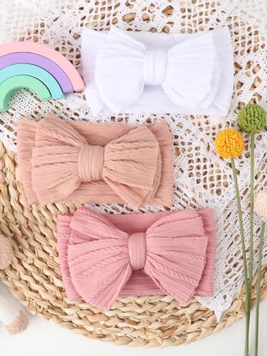 AQOKKA Baby Bow Headbands Soft Handmade Hair Accessory