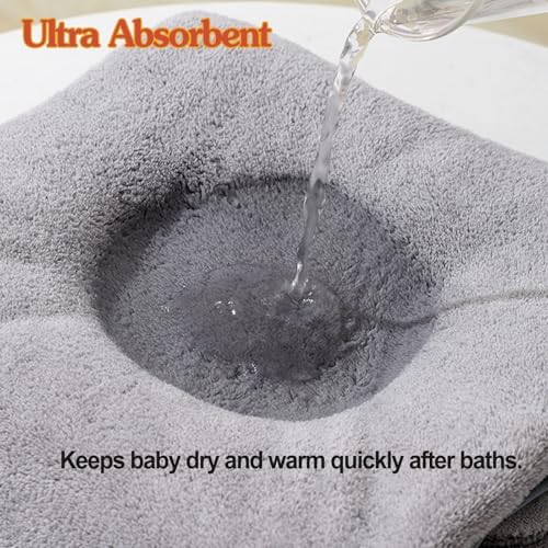 6 Pack Hooded Baby Towels - Ultra Soft Coral Fleece