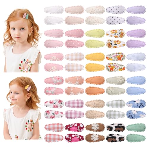 YHXX YLEN 100PCS Snap Hair Clips Bows for Baby Girls