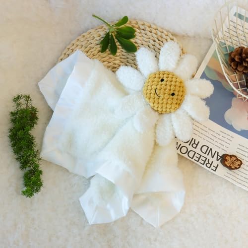 Apricot Lamb Daisy Soft Lovey Baby Blanket