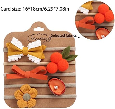 Surakey 5 Pieces Baby Girls Headbands with Bows
