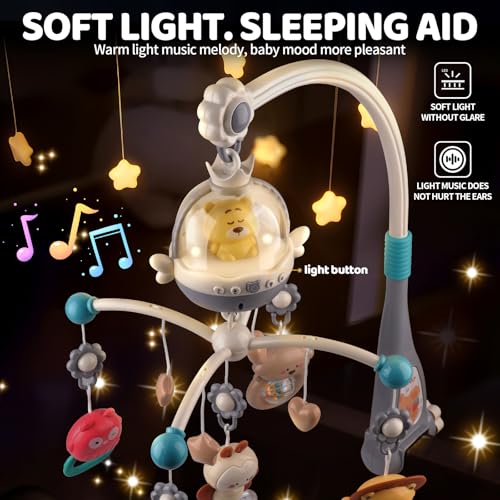 Nicknack Baby Crib Mobile with Music Light and Remote Control