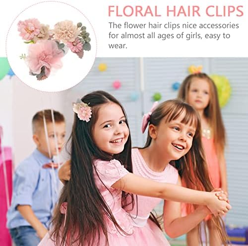 GALPADA 3pcs Floral Hair Clips for Toddlers and Kids