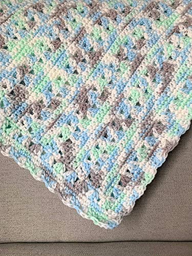 New Hand Crochet Baby Boy Blanket by Kims Crochet Designs