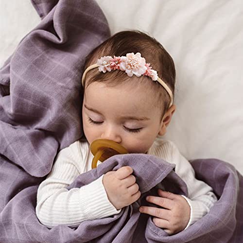 Baby Girl Soft Floral Elastic Headbands 3PCS