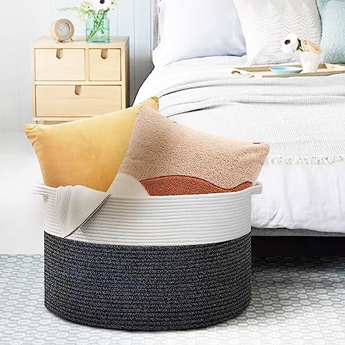MEGASKET Large Throw Blanket Basket