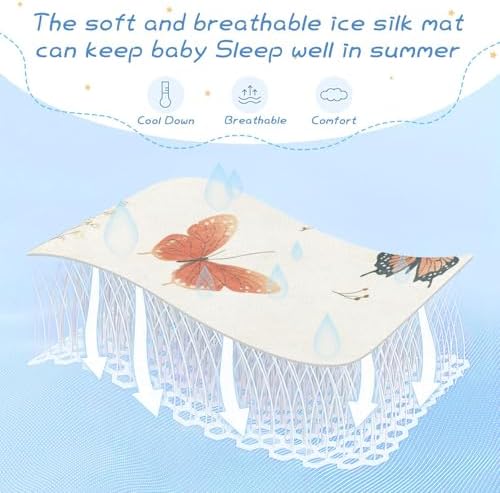 Cooling Baby Crib Mattress Pad 28x52 Inch Waterproof and Washable