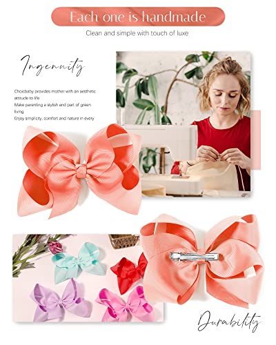 Choicbaby 6 Inch Hair Bows 28pcs for Girls