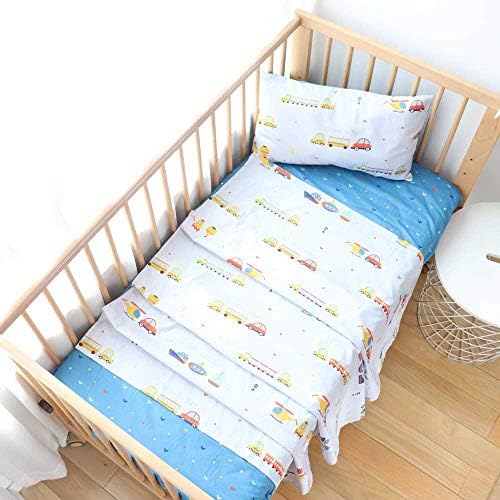 3 Piece 100 Cotton Toddler Sheet Pillowcase Set for Boys and Girls