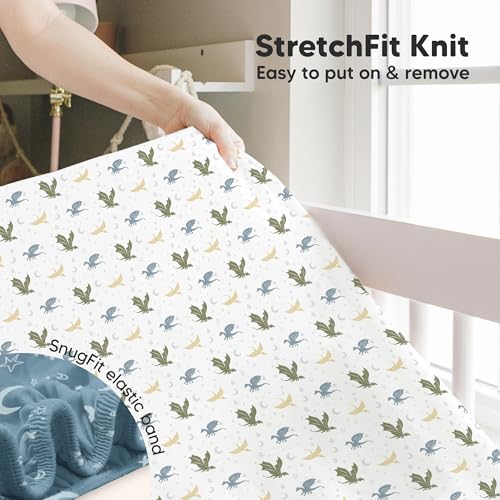 KeaBabies 2-Pack Bamboo Crib Sheets - Soft Breathable 1