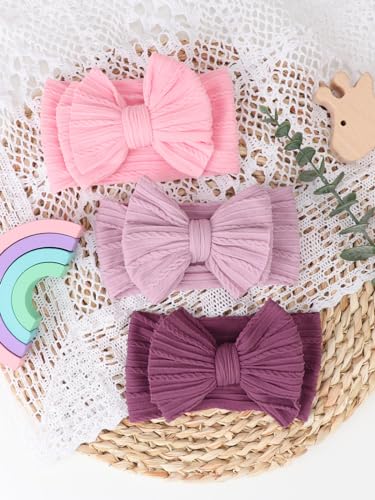 DRESHOW BQUBO Handmade Baby Headbands 3 Pack