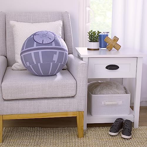 NoJo Star Wars Death Star Gray White Plush Pillow