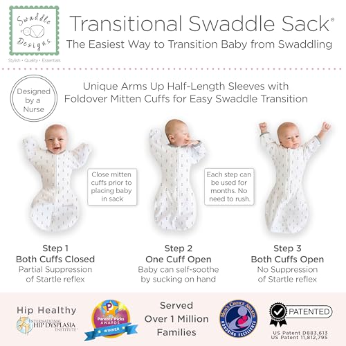 SwaddleDesigns Transitional Swaddle Sack for Newborn