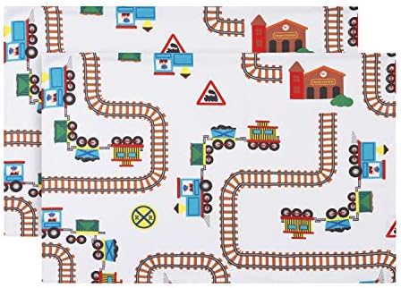 2-Pack Toddler Travel Pillowcases - Choo Choo Train Design 1