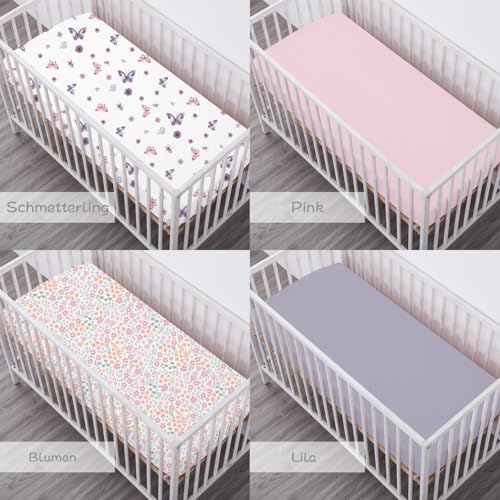 Bimocosy 4 Pack Crib Sheets for Girls