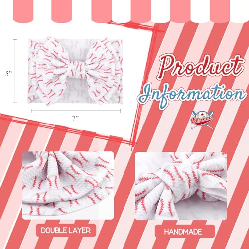 ONENINEDREAM Baseball Baby Bow Headbands for Infant