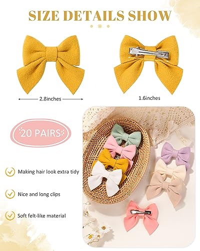 Jollybows 40PCS 28 Cute Hair Bows for Girls