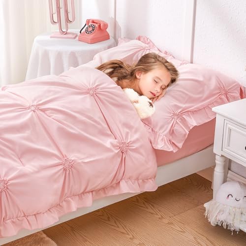 Wowelife Princess Toddler Bedding Set Pink 4pcs