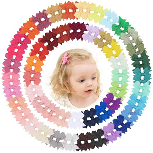 Doboi Hair Clips 100PCS 2 Mini Bows for Baby Girls and Toddlers