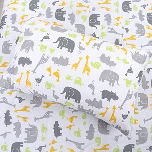 Danica Toddler Sheet Set with 3 Pieces Cotton Jungle Pals Design