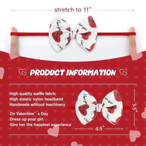 YanJie Valentine Bows for Baby Girls