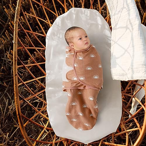 GLLQUEN BABY 3-Pack Organic Swaddle Sleep Sacks for Newborn