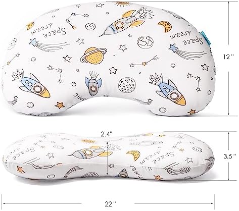 BYRIVER Toddler Sleeping Pillow 12x22 with Cotton Case 1