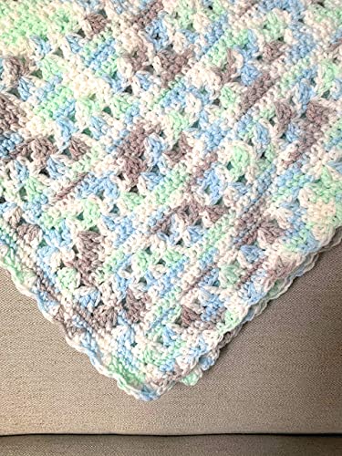 New Hand Crochet Baby Boy Blanket by Kims Crochet Designs