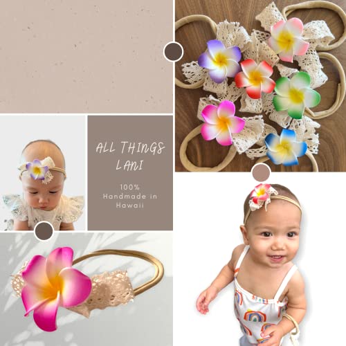 Handmade Hawaiian Plumeria Headband for Baby Girls