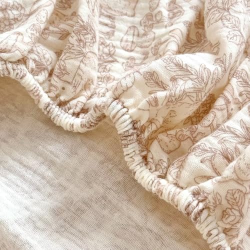 BuLuTu 2 Pack Floral Crib Sheets 52x28 for Boys Girls