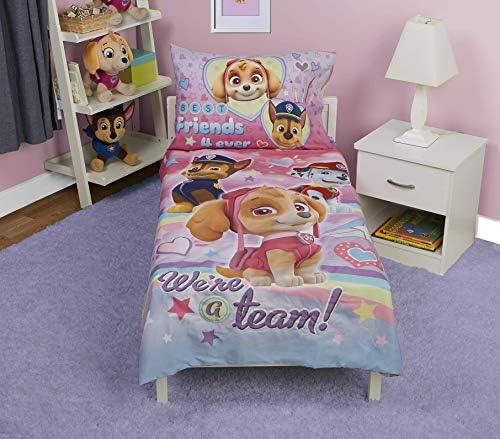 Paw Patrol Skye 4 Piece Toddler Bedding Set Pink