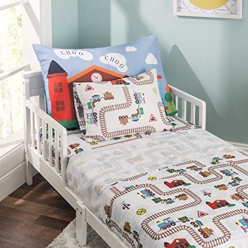 2-Pack Toddler Travel Pillowcases - Choo Choo Train Design 1