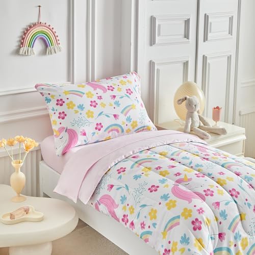 UOZZI Unicorn Toddler Bedding Set 4PC