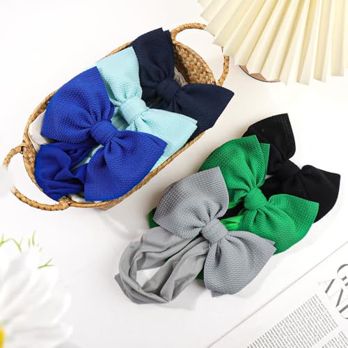 YanJie Baby Hair Bows Set in Pink Red Blue