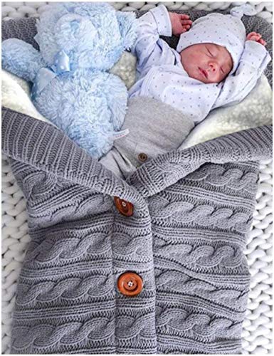 XMWEALTHY Unisex Swaddle Blanket Soft Thick Fleece Wrap for Baby