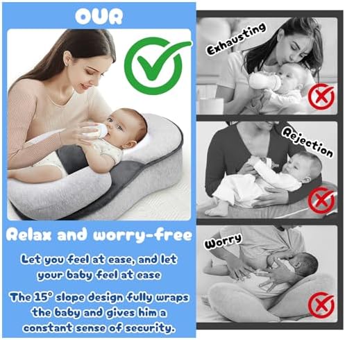 Puzynro Baby Wedge Nursing Support Pillow for Newborn