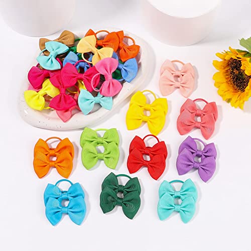 80 Pcs Baby Hair Ties 60 Pcs Hair Bow Clips for Girls