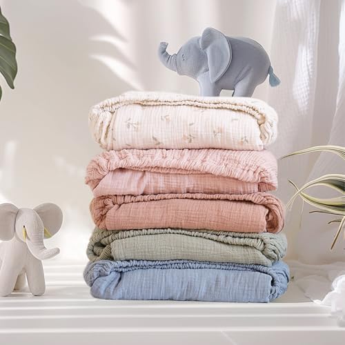 MairMore Muslin Crib Sheets for Baby Girls and Boys 1