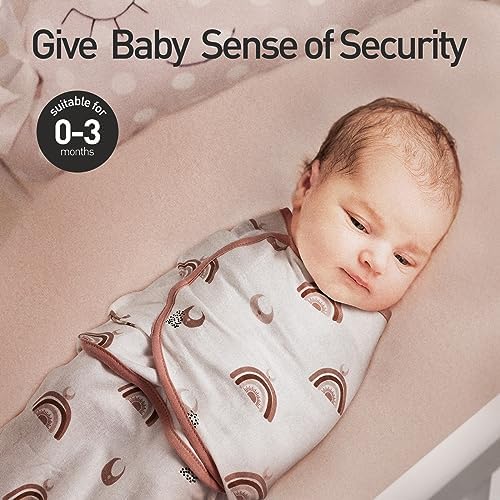 GLLQUEN BABY 3-Pack Organic Swaddle Sleep Sacks for Newborn