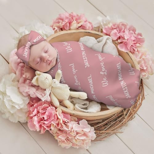 Personalized Baby Swaddle with Name - Boy Girl Blanket 1