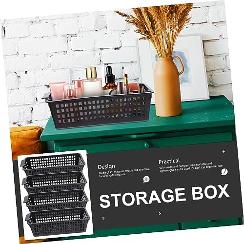 4pcs TINEASUR Plastic Storage Baskets