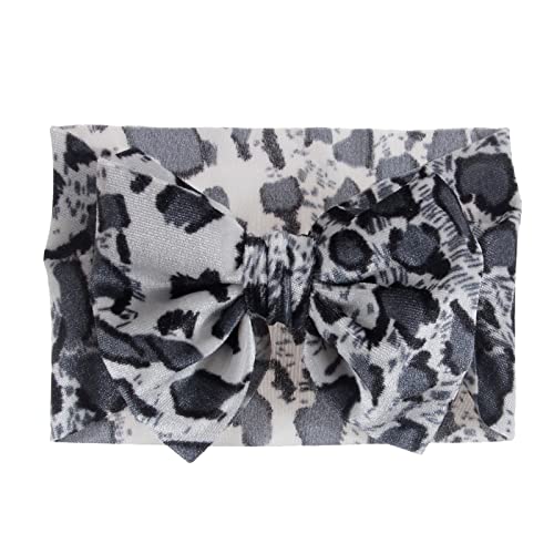 Nishine 5PCS Baby Girls Leopard Hair Turban Head Wraps