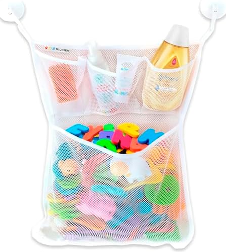 slonser Bath Toy Holder 14x20 Inch Mesh Storage Basket