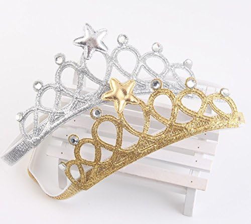DANMY Baby Girl Elastic Headband with Glitter and Rhinestone 1