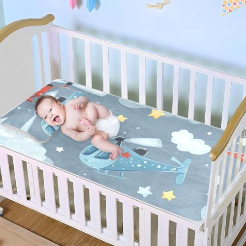 Cooling Baby Crib Mattress Pad 28x52 Inch Washable