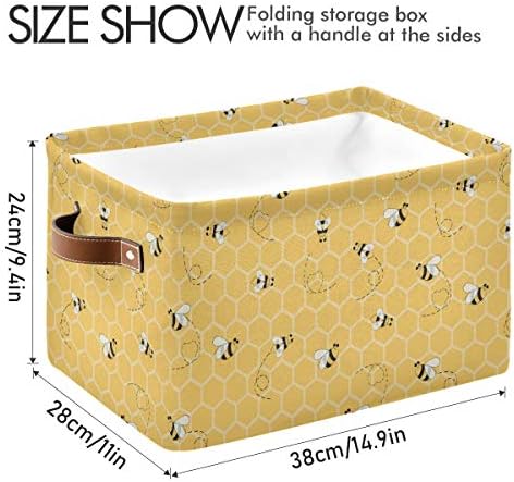 AUUXVA Collapsible Storage Basket Cube Yellow